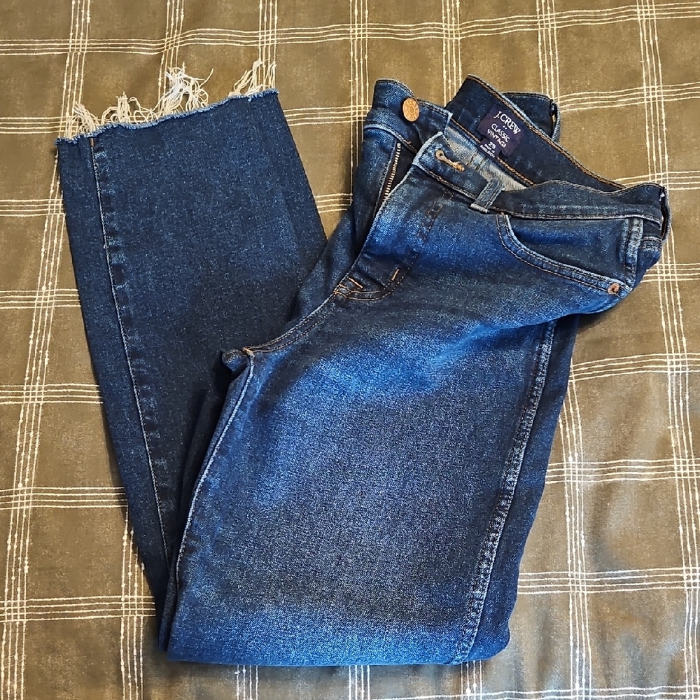 J. Crew Dark Indigo Straight Leg Jeans